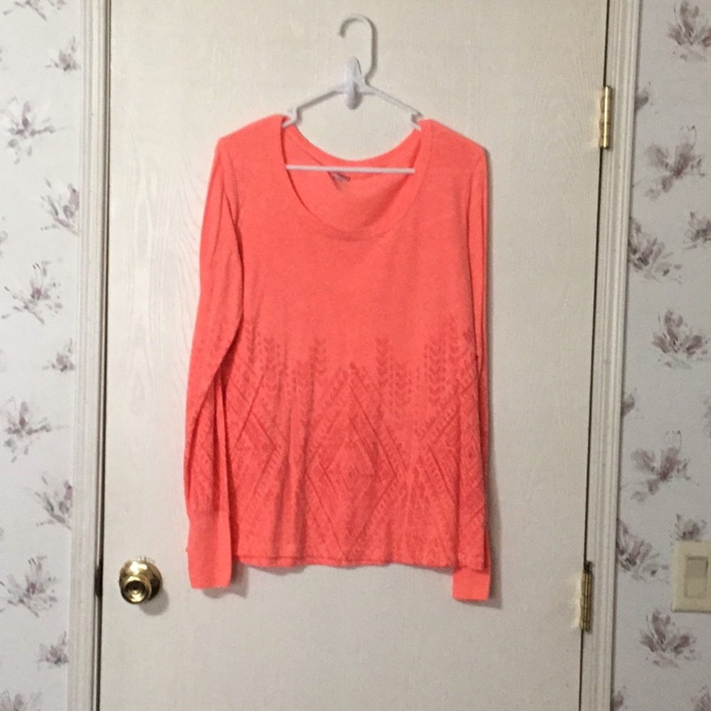 Women's Coral Long Sleeve Top